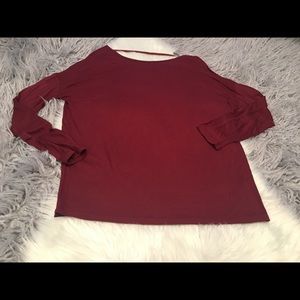 Old Navy Maroon Open Back Longsleeve